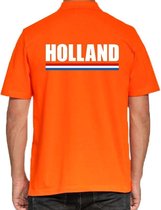 Holland poloshirt / polo t-shirt oranje voor heren - Koningsdag kleding/ shirts L