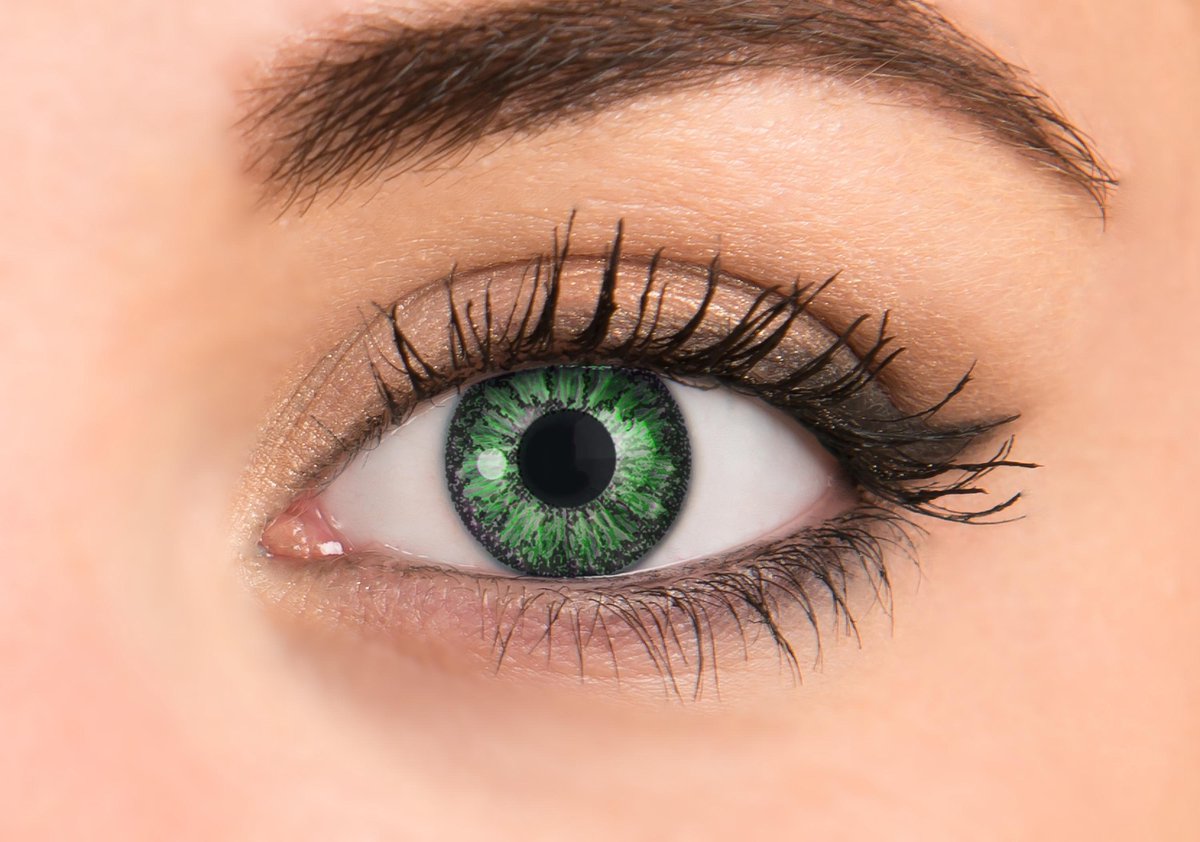 Pretty Eyes kleurlenzen groen -3,25 - 4 stuks - daglenzen op sterkte