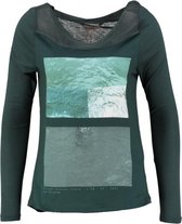 Garcia groene longsleeve zijden voorzijde Maat - XS