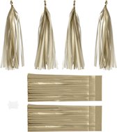 Tassels. goud. afm 12x35 cm. 14 gr. 12 stuk/ 1 doos