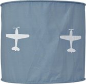 Taftan - Kinder - Stoffen Hanglamp - Vliegtuig - Ø 35 cm - grijs blauw