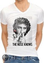 Shots S-Line Fun shirt Funny Shirts - The Nose Knows S - wit,meerkleurig