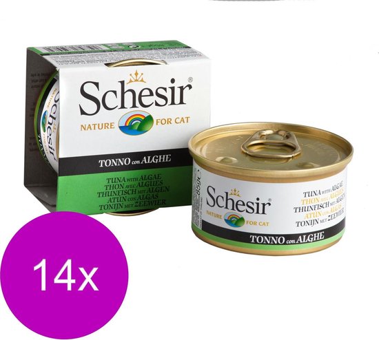20x Schesir Kattenvoer Tonijn - Makreel in Gelei 85 gr