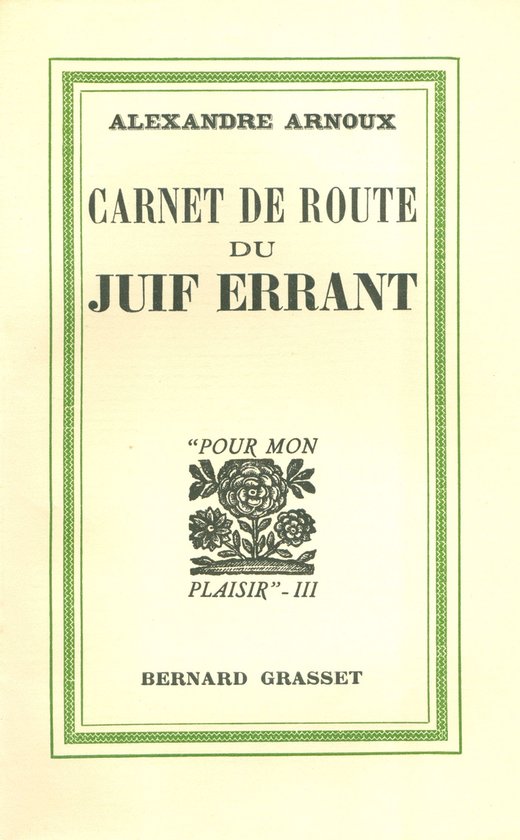 Carnet de route du Juif errant