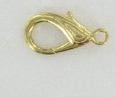 Veer Karabijn sluiting 30mm 10 st. Goudkleur. Art. 12032-4802