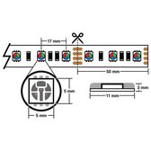 1 meter RGB led strip - 60Leds/m - 12V