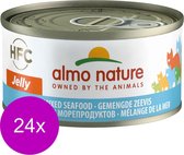 Almo Nature Natvoer voor Katten - HFC Jelly - 24 x 70g - Gemengde Zeevis - 24 x 70 gram