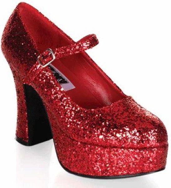 hengel hardwerkend Mondwater Rode dames glitter schoenen 41 | bol.com