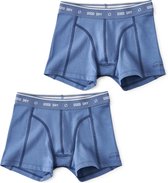 Little Label - jongens - onderbroek (2 stuks) - blauw - maat 134/140 - bio-katoen