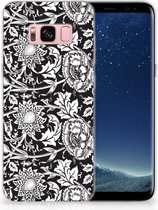 Samsung Galaxy S8 Siliconen Backcover Black Flowers