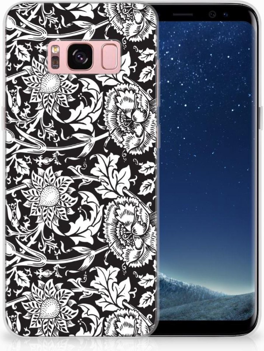 Samsung Galaxy S8 TPU Case Black Flowers