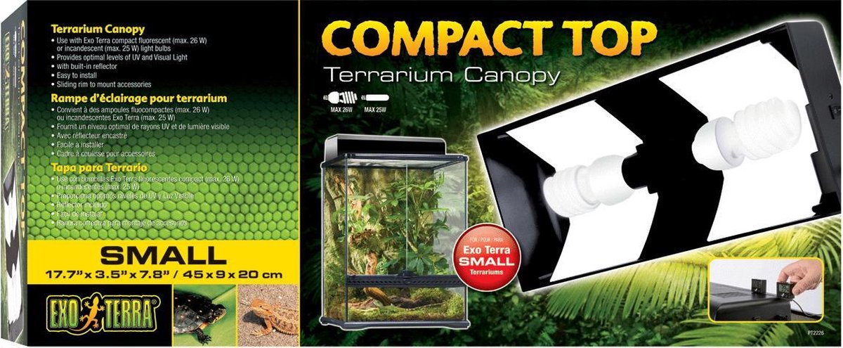 Exo Terra Terrarium verlichting Compact top - 45 x 9 x 20cm - Exo Terra