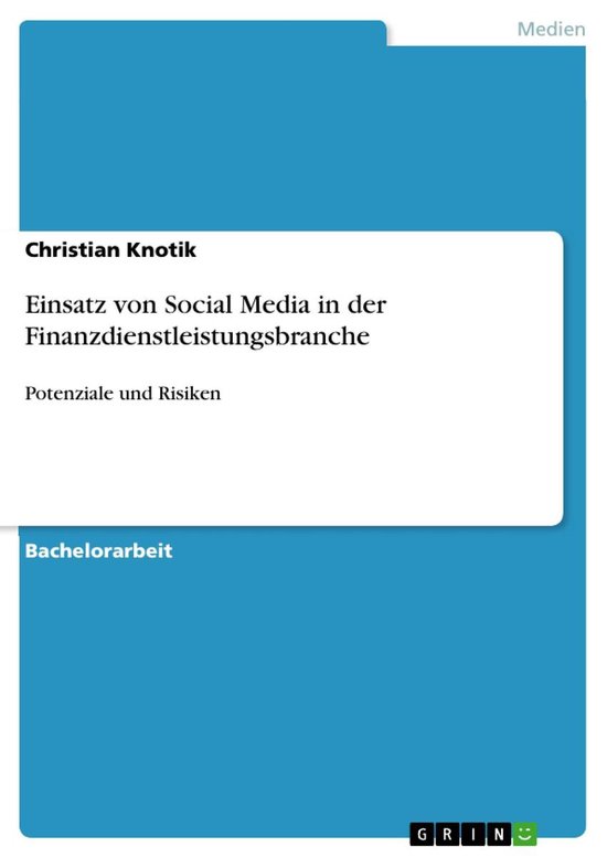 Einsatz von Social Media in der Finanzdienstleistungsbranche - cover