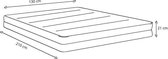 MAH - Pocketvering matras met koudschuim - 130 x 210 x 21 cm - Medium
