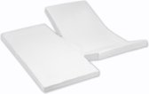 Damai - Hoeslaken dubbele split (tot 35 cm) - Katoen - 180 x 200 cm - White