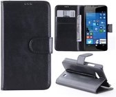 Microsoft Lumia 550 - Flip hoes, cover, case - PU leder - PC - Zwart