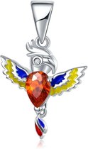 Charm pendentif en argent Perroquet coloré