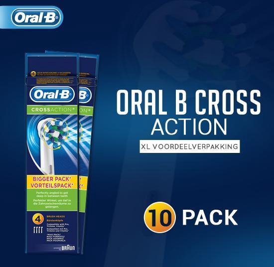Goedkope Originele 10-Pack Oral B Cross Action Opzetborstels | Aanbieding... | bol.com