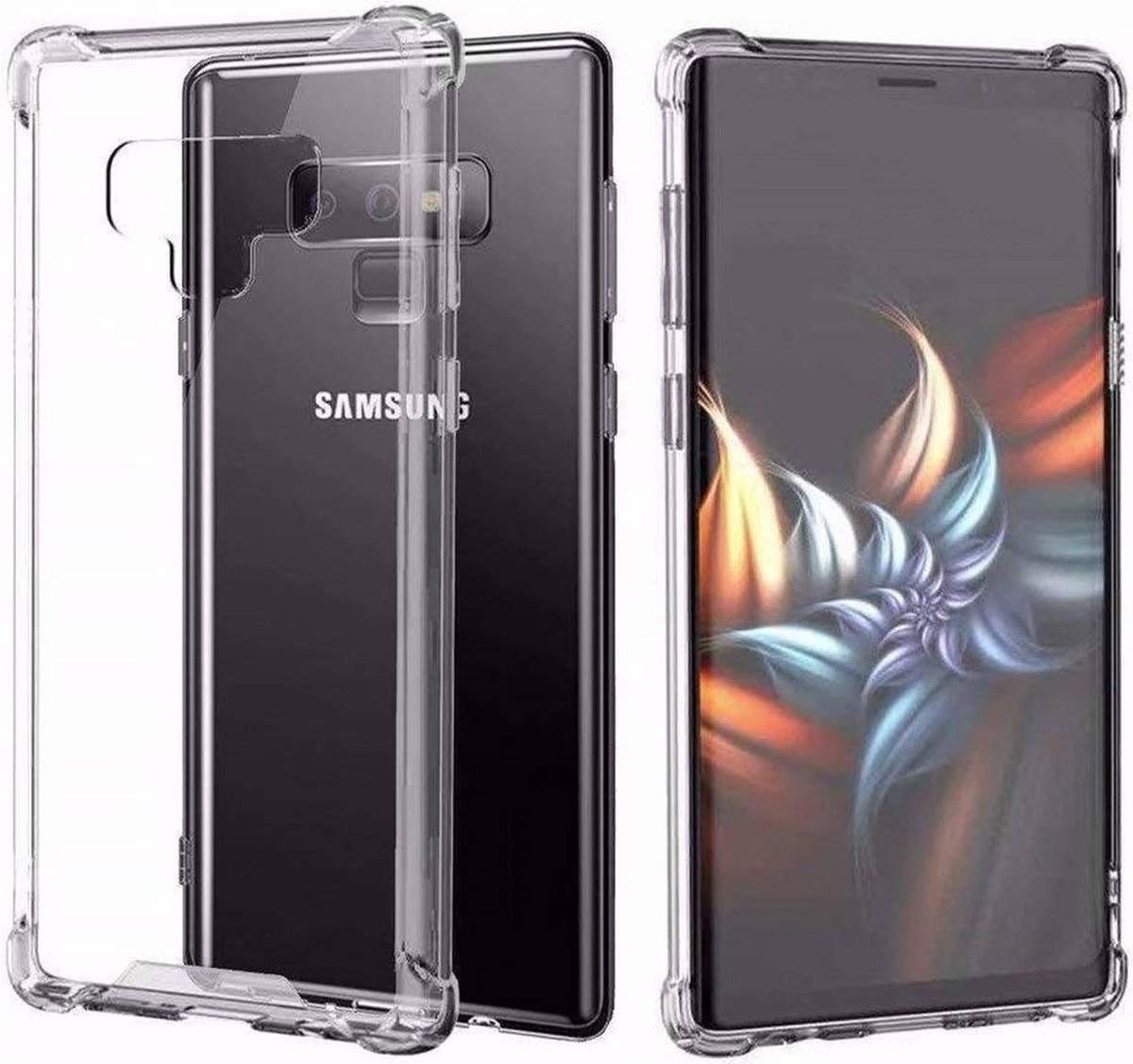 Transparant Hoesje Siliconen Backcover Shockproof Met Verstevigde Randen - Geschikt voor Samsung Galaxy Note 9
