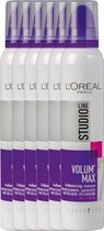 L’Oréal Paris Studio Line Essentials Volum'Max Volumizing Mousse Very Strong - 6 x 200 ml - Haarmousse - Voordeelverpakking