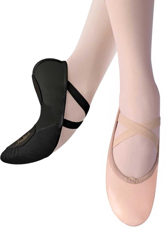 Leren balletschoen Tradition - Roze - Split Sole - 22 cm | bol.com