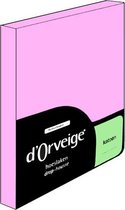 D'Orveige Hoeslaken Katoen - Eenpersoons - 80x200 cm - Roze