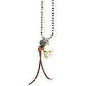 Heaven Eleven heren Ketting ballchain - schedel van hertegewei