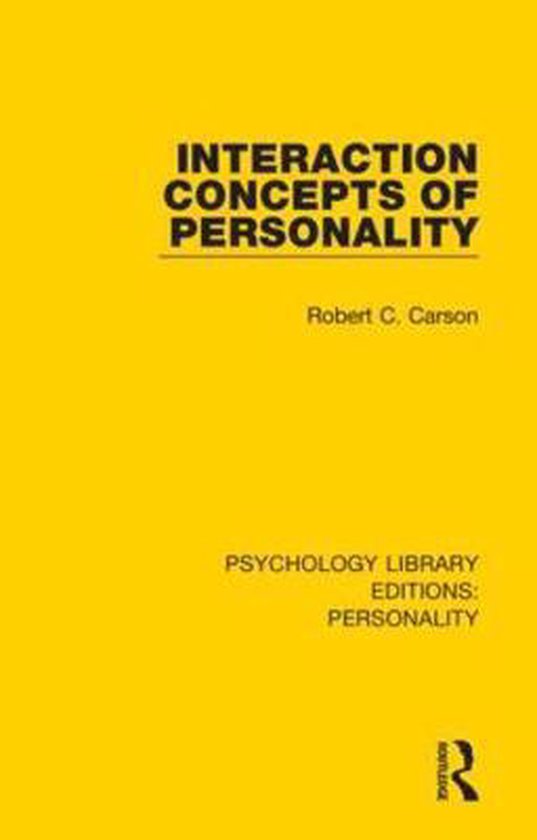 Psychology Library Editions: Personality- Interaction Concep ... - cover