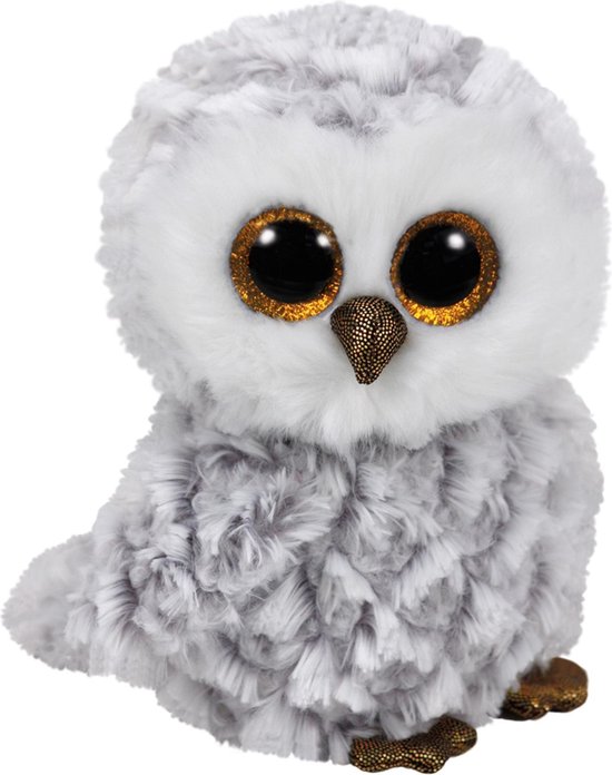 Foto: Pluche knuffel uil wit 15 cm