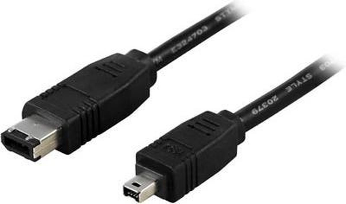 Deltaco FW-9 2m Zwart firewire-kabel