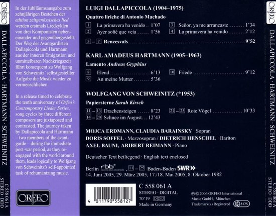Mojca Erdmann, Claudia Barainsky, Doris Soffel, Dietrich Henschel, Axel Bauni, Aribert Reimann - Lieder (CD)