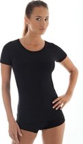 Brubeck Comfort | Sous-vêtements pour femmes Maillot sans couture avec laine mérinos - T-shirt - Manches courtes - Noir - M