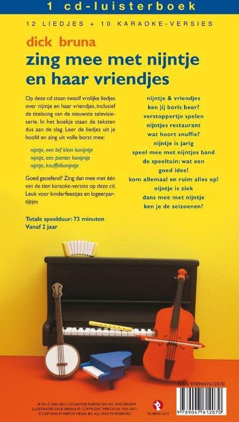 Zing Mee Met Nijntje En Vriendjes, Dick Bruna | CD (album) Muziek | bol.com