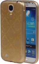 Goud Brocant TPU back case cover hoesje voor Samsung Galaxy S4