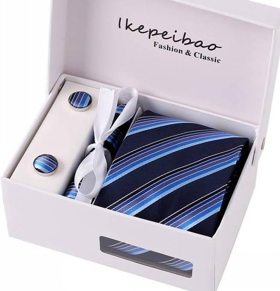 Ensemble de cravates élégantes dans une boîte cadeau - Comprend boutons de  manchette,... | bol.com