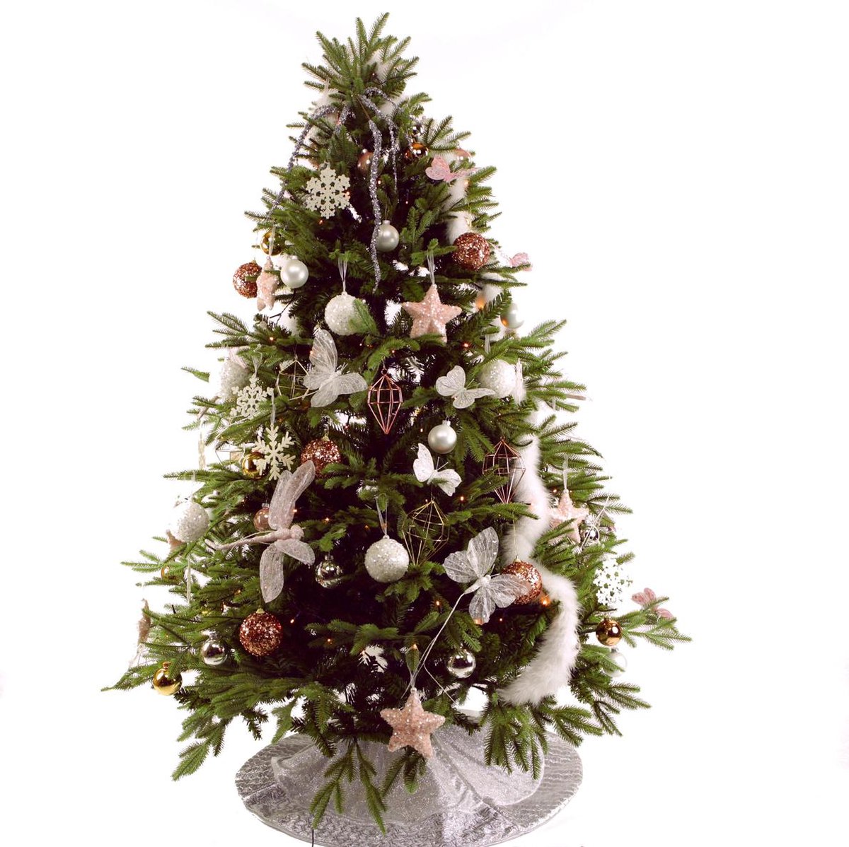 Versierde kerstboom Decotrees Romantic Style Deluxe - 180 hoog - Met verlichting bol.com
