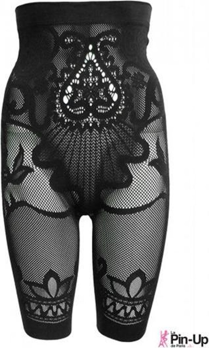 Goedkoopste Anti Cellulite Hoge Kanten Afslankbroek – Pin Up de Paris – M - Zwart