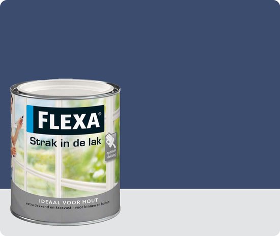 Flexa Strak De Lak - Zijdeglans - Nachtblauw - ml | bol.com