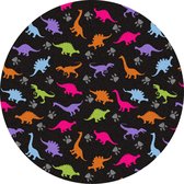 Mat, Vloermat, Vloerkleed, Tapijt, Kind - Kinderkamer Dino - Rond - Wasbaar - Antislip - 150 x 150 cm