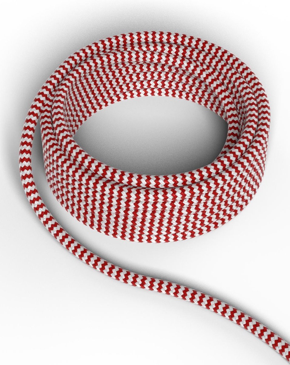 OP=OP Calex Textielsnoer | 3 meter | 2-aderig | rood/wit