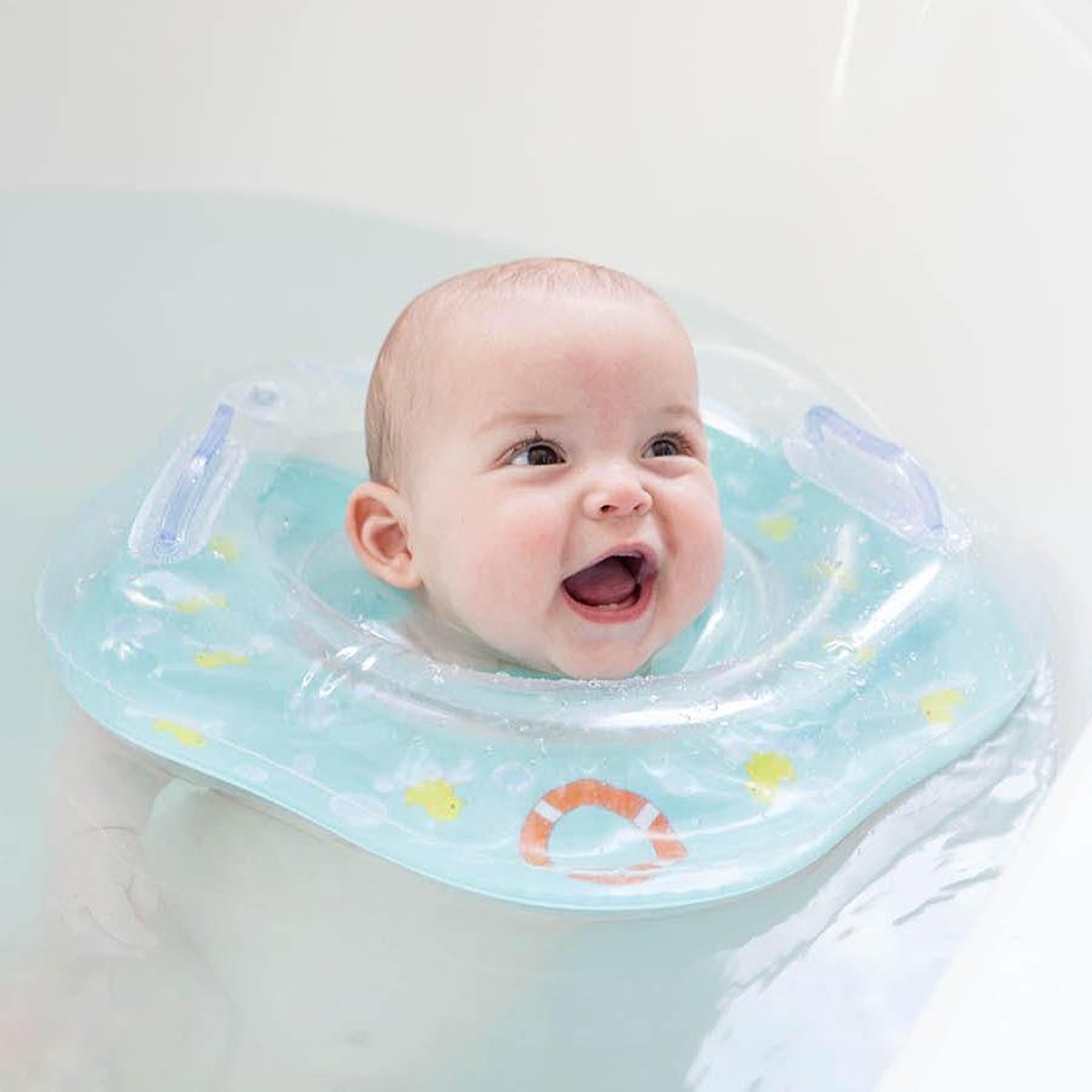 Tegen de wil bladeren In het algemeen BabyFloat® - CE Goedgekeurde Zwemband Baby Nek - Babyswimmer - Blue |  bol.com
