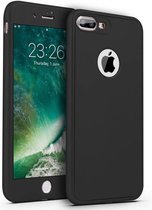 360 graden Full Body Cover Case Zwart Hoesje voor iPhone 7 Plus