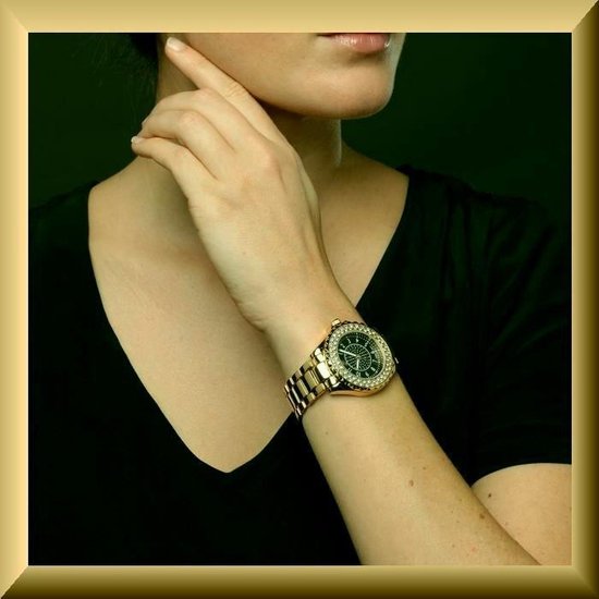 Sierlijk horloge van Jean Bellecour met Swarovski strass | bol.com
