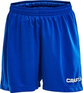 Craft Squad Short Solid Junior Sportbroek - Maat 158  - Unisex - blauw/wit Maat 158/164