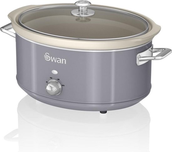 Swan Retro - Slowcooker - Grijs - 6.5 liter