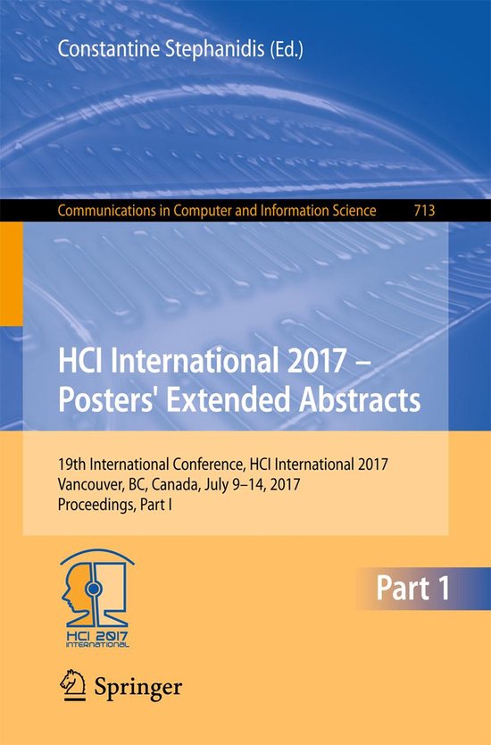 Springer Nature Proceedings Computer Science 1 - HCI Interna ... - cover