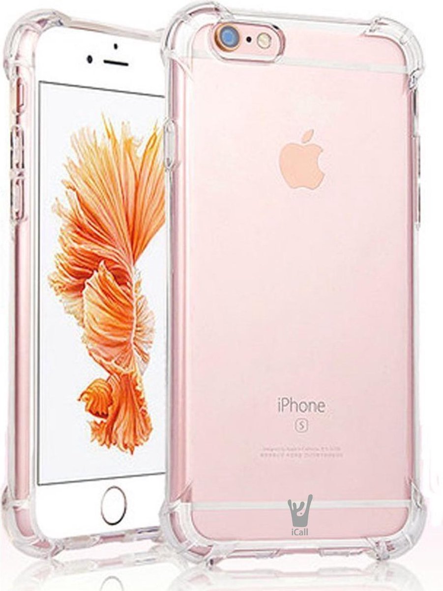 Hoesje geschikt voor iPhone 6s Plus / 6 Plus Transparant - Shock Proof Siliconen Case