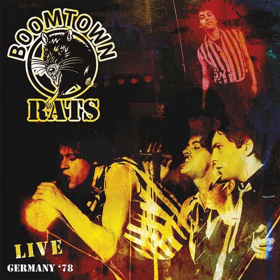 Boomtown Rats live in Germany '78 albumcover met de bandleden en het logo.