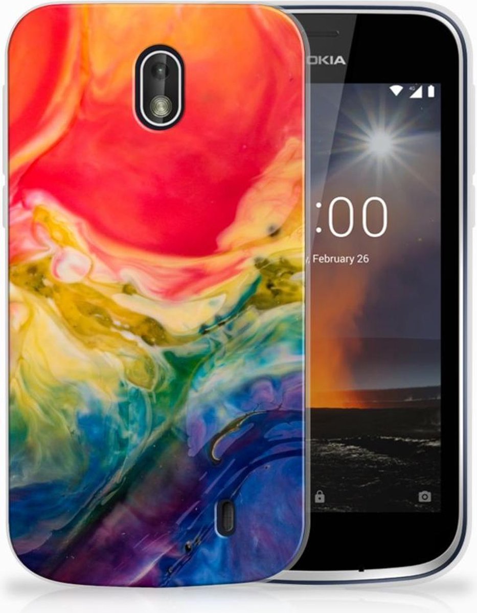 Hoesje maken Nokia 1 Watercolor Dark