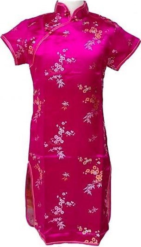 Weigering Integraal satire Chinese jurk verkleed jurk roze maat 8 (116-122) verkleedkleding prinsessen  jurk | bol.com